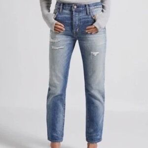 Current/Elliott Jeans Size 26 The Slouchy Skinny Zephyr Destroy